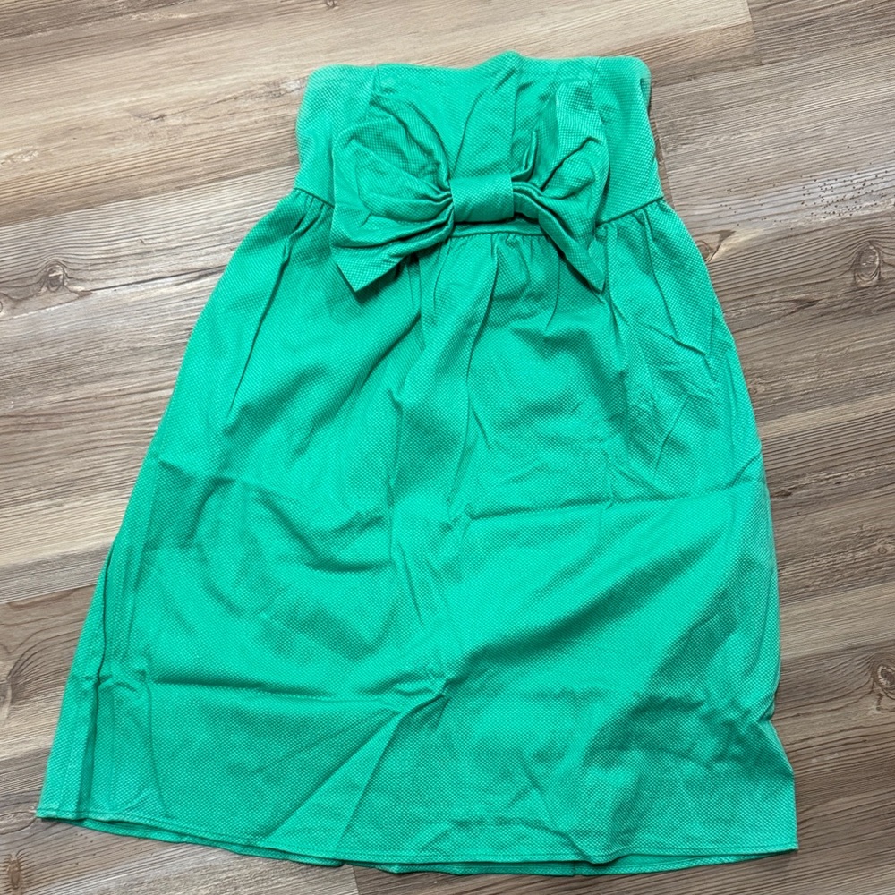 Velvet Torch Vibrant Green Mini Dress with Bow